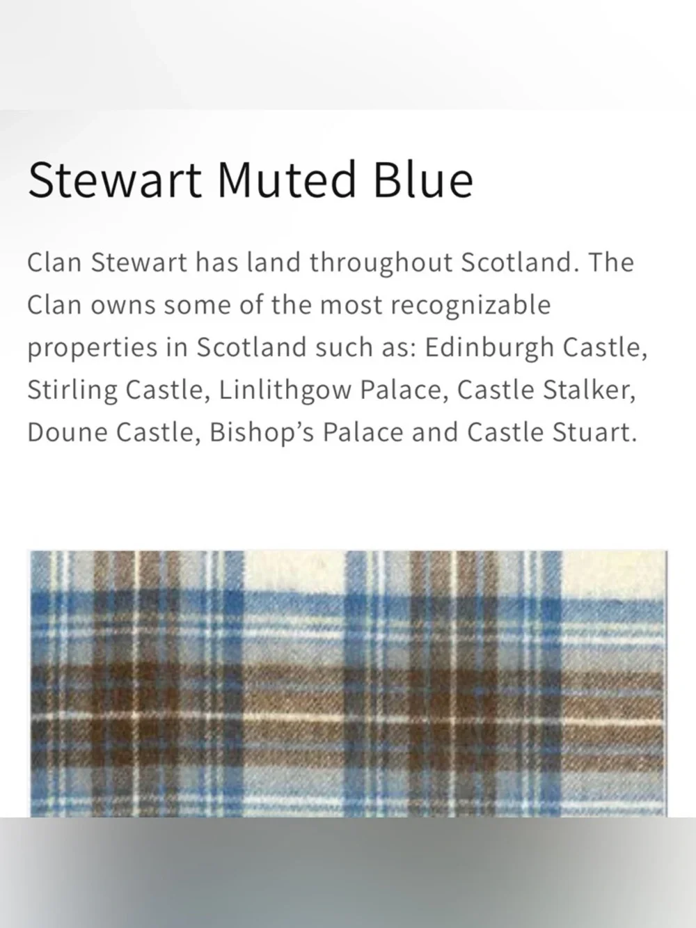 PATRICK KING WOOLLEN COMPANY Stewart Muted Blue Deluxe Pocket Scarf